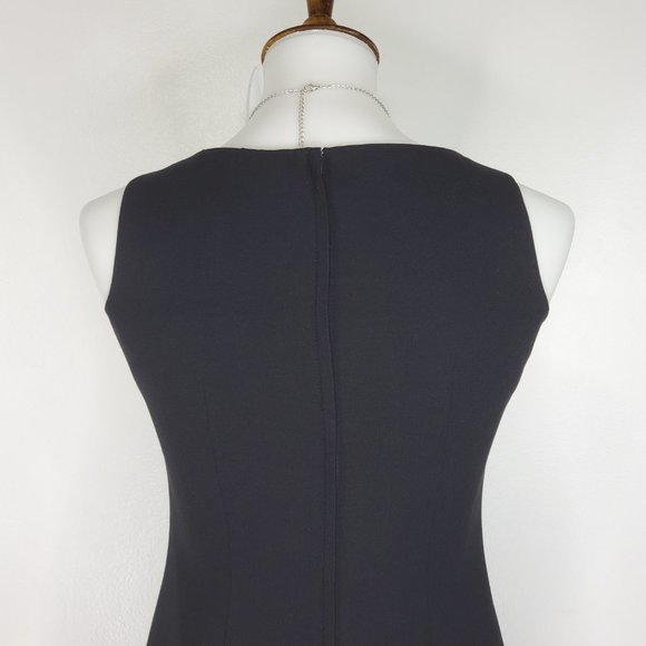 Villager Liz Claiborne Petite Classic Timeless Black Sleeveless Career Dress 4P - Picture 9 of 14